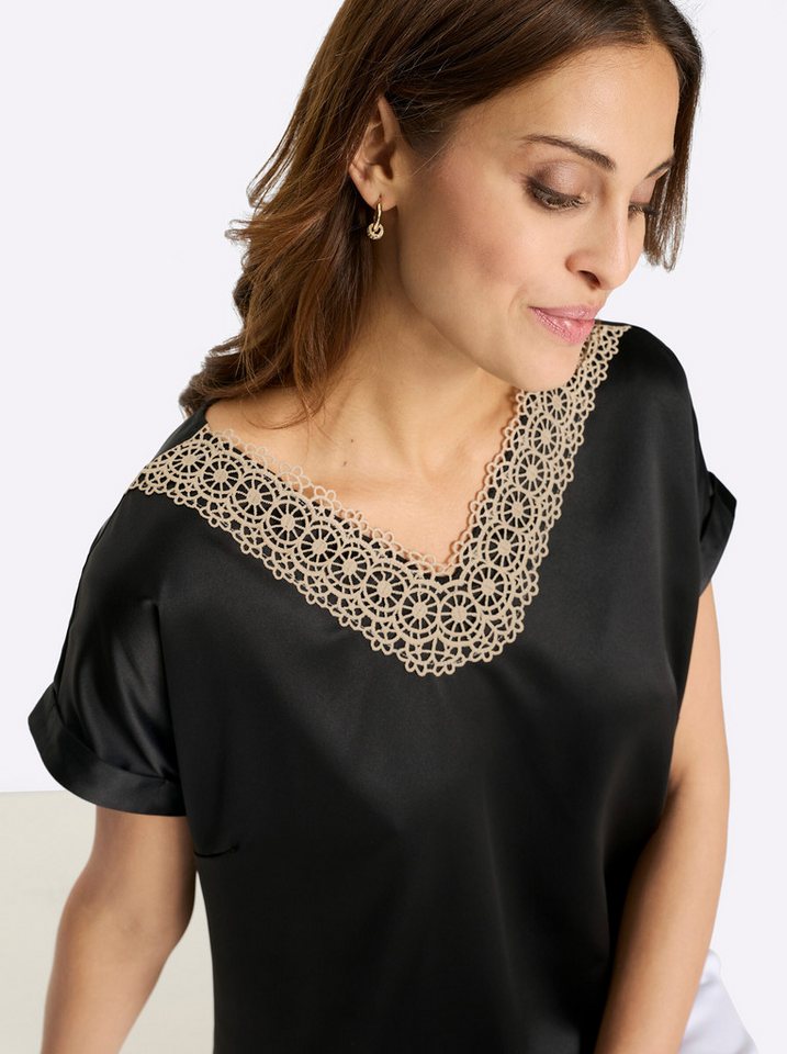Witt Klassische Bluse Schlupfbluse Kurzarm – Bild 3 von 5