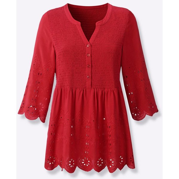 Witt Klassische Bluse Spitzen-Bluse 3/4-Arm