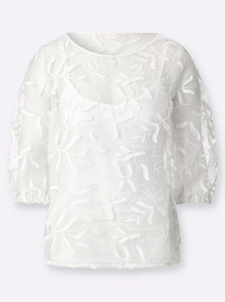 Witt Klassische Bluse Spitzen-Bluse 3/4-Arm – Bild 4 von 5