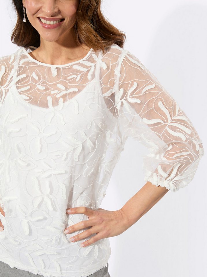Witt Klassische Bluse Spitzen-Bluse 3/4-Arm – Bild 5 von 5