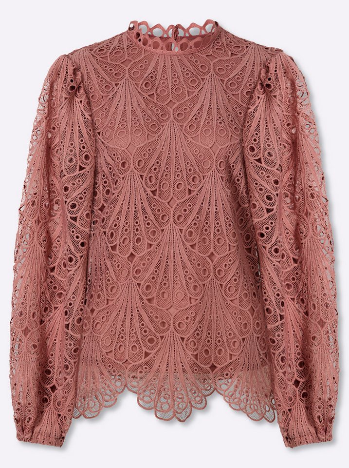 Witt Klassische Bluse Spitzen-Bluse Langarm – Bild 3 von 5