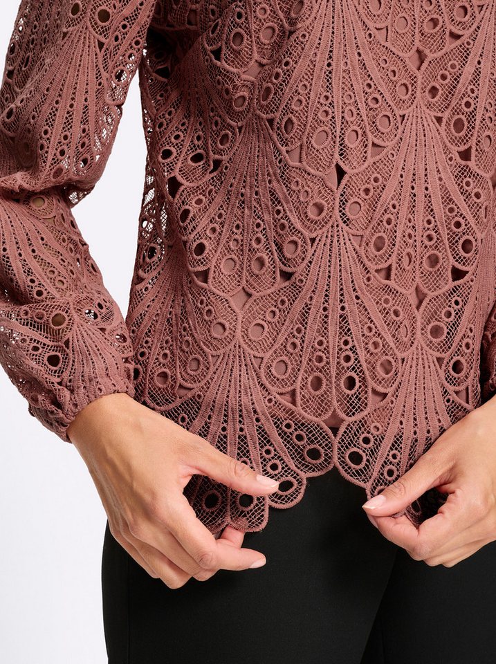 Witt Klassische Bluse Spitzen-Bluse Langarm – Bild 4 von 5