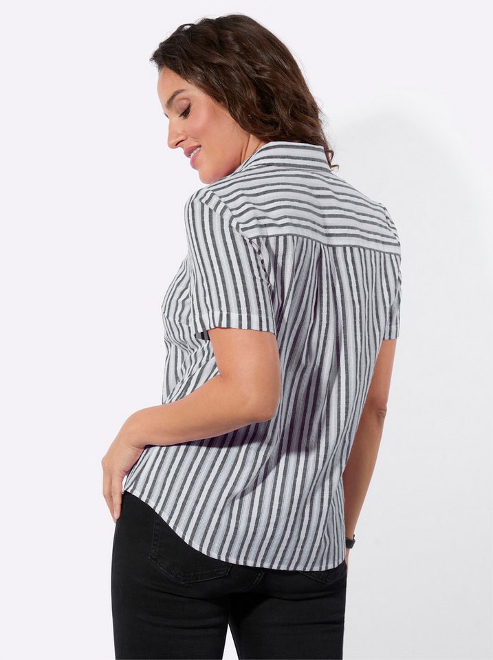 Witt Klassische Bluse Streifenbluse Kurzarm – Bild 2 von 5