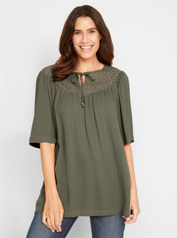 Witt Klassische Bluse Tunika Kurzarm – Bild 3 von 4