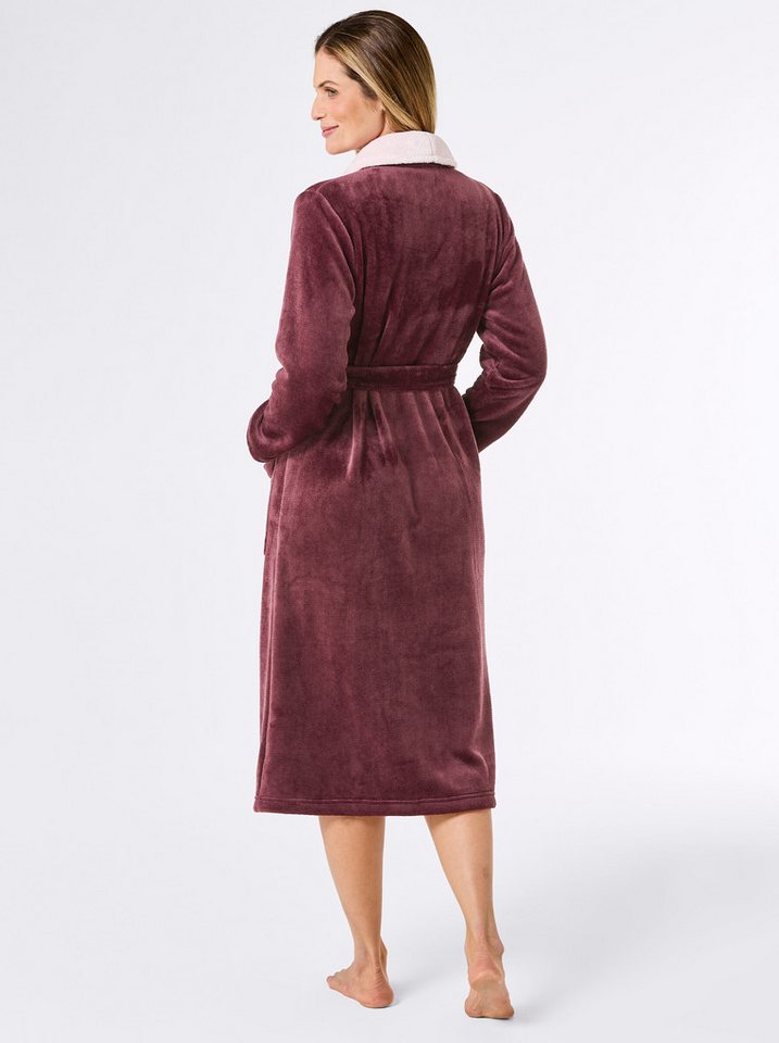 Witt Morgenmantel Morgenmantel Langarm, Polyester, Bindeband, Fleece – Bild 2 von 4