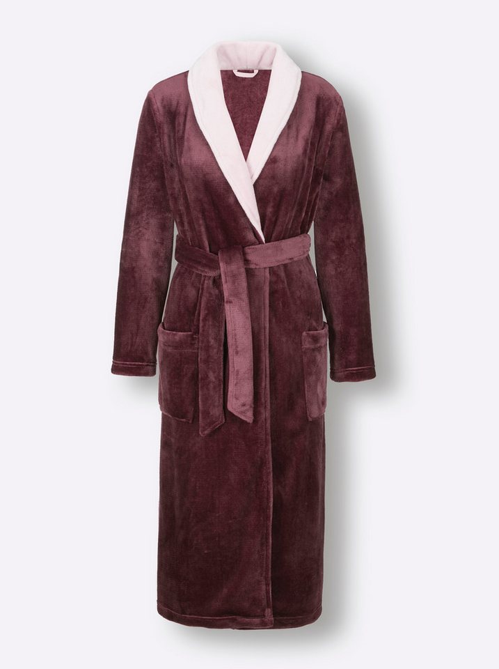 Witt Morgenmantel Morgenmantel Langarm, Polyester, Bindeband, Fleece – Bild 4 von 4