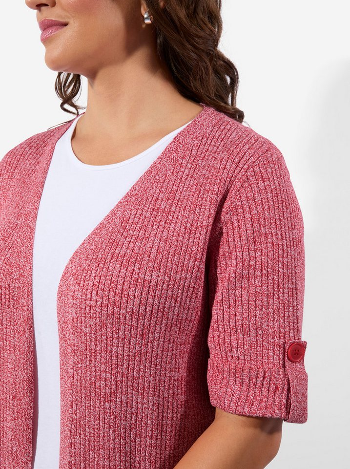Witt Strickjacke Strickjacke Kurzarm Rippoptik – Bild 5 von 5