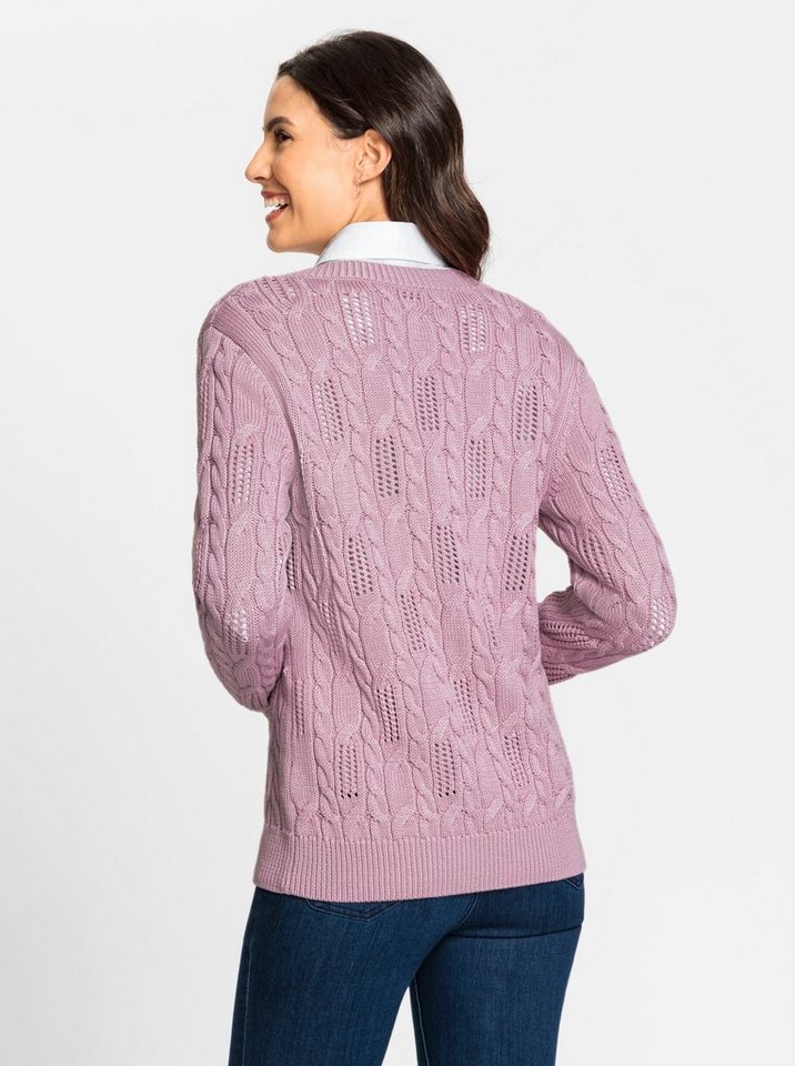 Witt Strickjacke Strickjacke Langarm Ajourstrick, Zopfmuster – Bild 2 von 4