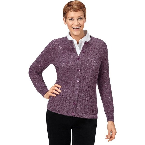 Witt Strickjacke Strickjacke Langarm Ajourstrick