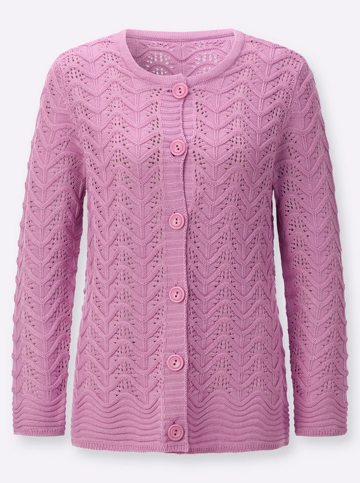 Witt Strickjacke Strickjacke Langarm Ajourstrick – Bild 5 von 5