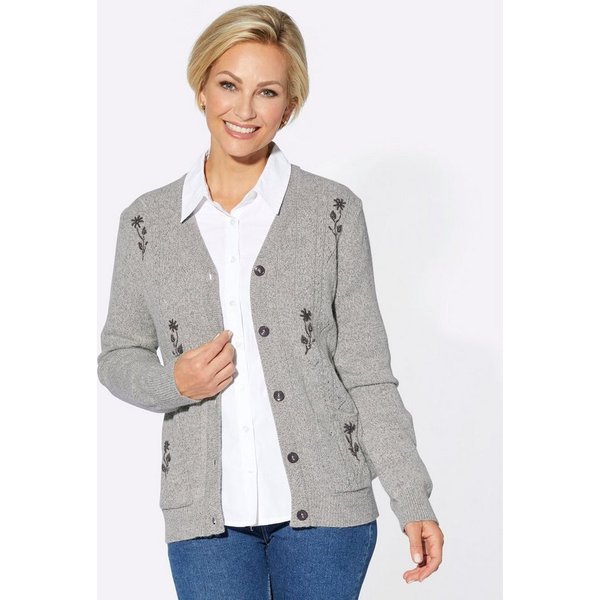 Witt Strickjacke Strickjacke Langarm Ajourstrick