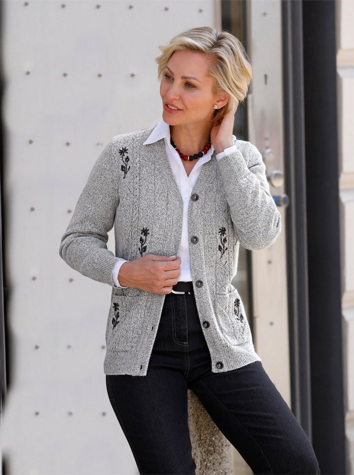 Witt Strickjacke Strickjacke Langarm Ajourstrick – Bild 3 von 4