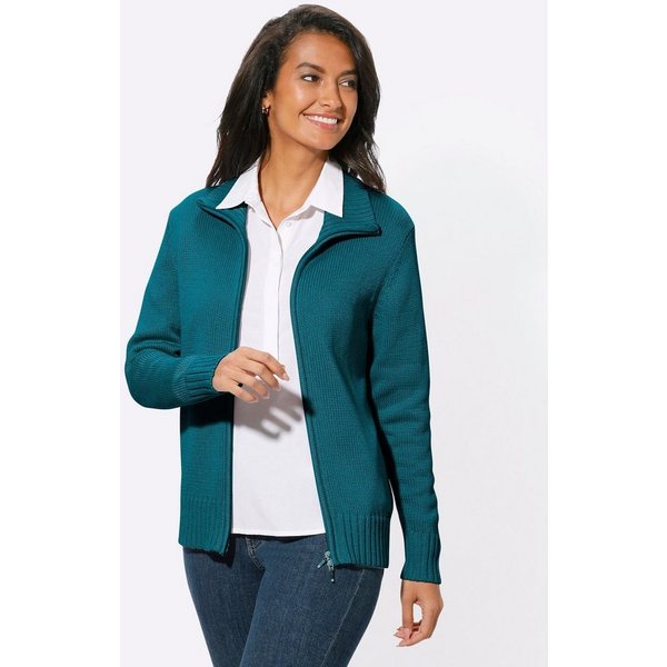 Witt Strickjacke Strickjacke Langarm Materialmix