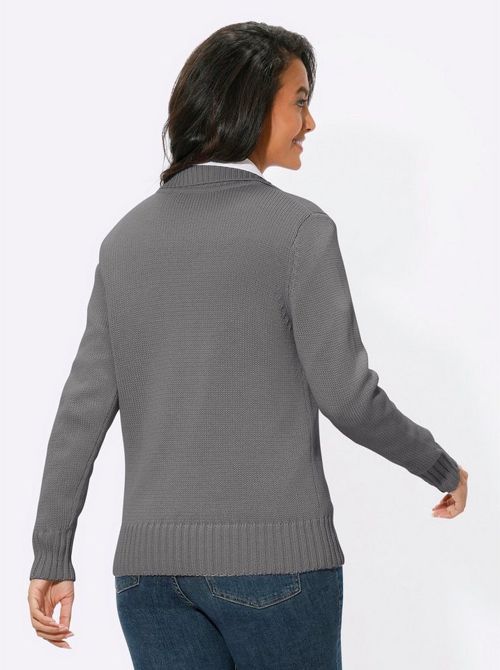 Witt Strickjacke Strickjacke Langarm Materialmix – Bild 2 von 4