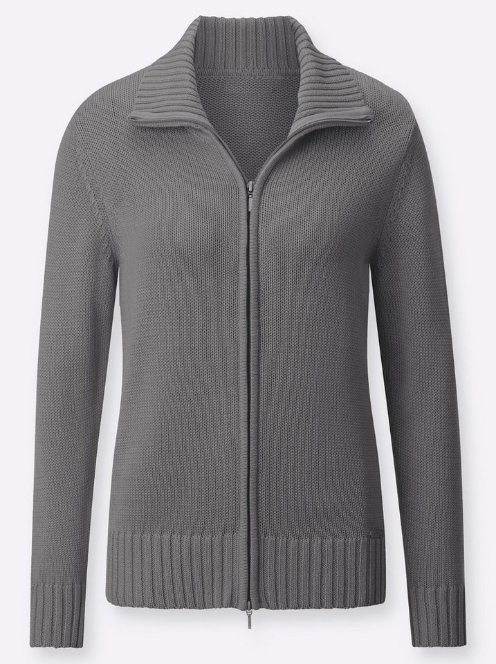 Witt Strickjacke Strickjacke Langarm Materialmix – Bild 4 von 4