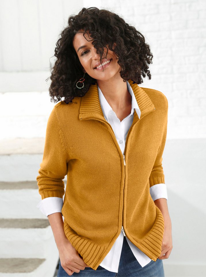 Witt Strickjacke Strickjacke Langarm Materialmix – Bild 3 von 4