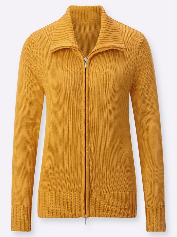 Witt Strickjacke Strickjacke Langarm Materialmix – Bild 4 von 4