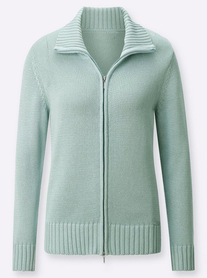 Witt Strickjacke Strickjacke Langarm Materialmix – Bild 4 von 4