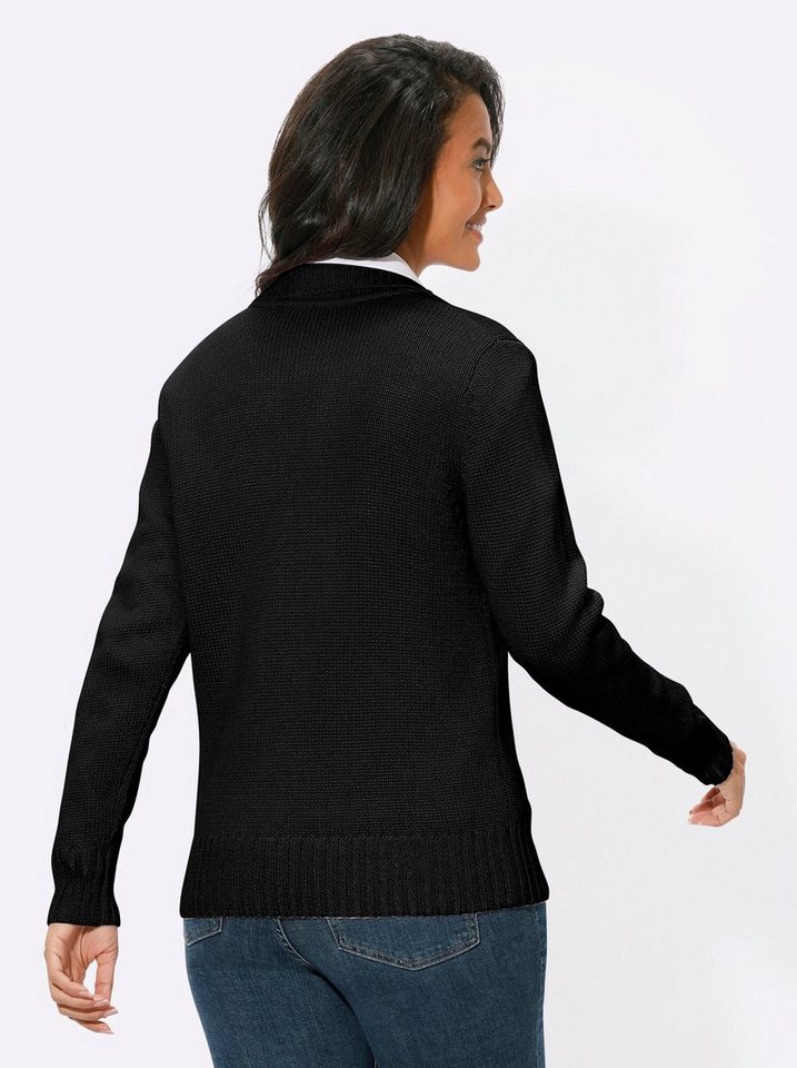 Witt Strickjacke Strickjacke Langarm Materialmix – Bild 2 von 3