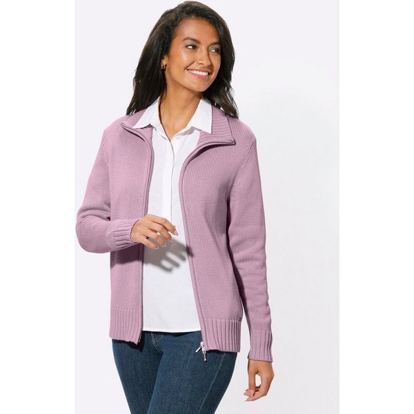 Witt Strickjacke Strickjacke Langarm Materialmix