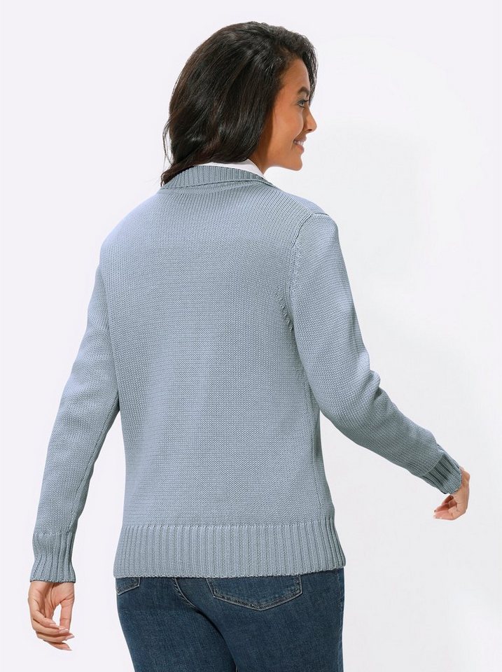 Witt Strickjacke Strickjacke Langarm Materialmix – Bild 2 von 3