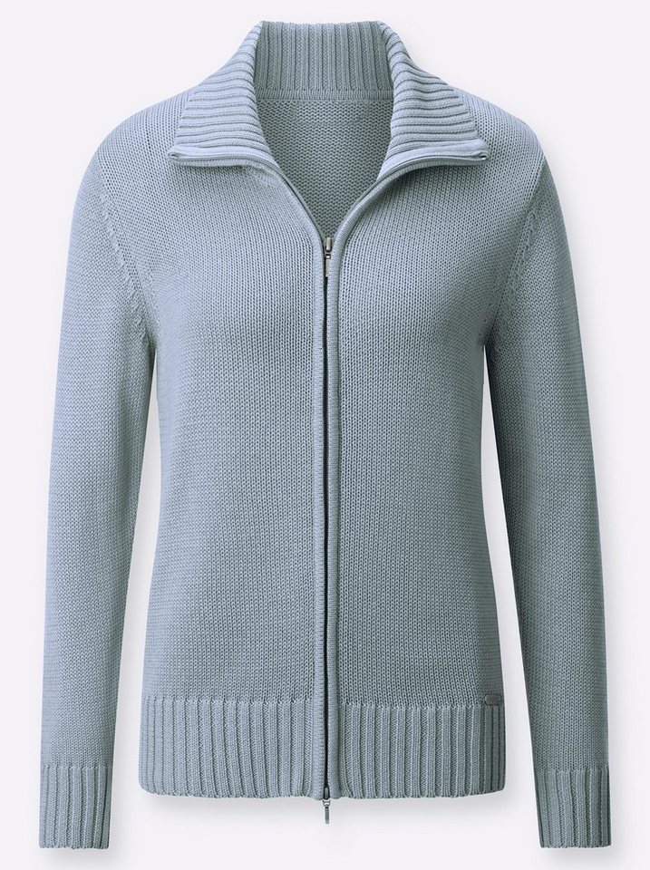 Witt Strickjacke Strickjacke Langarm Materialmix – Bild 3 von 3