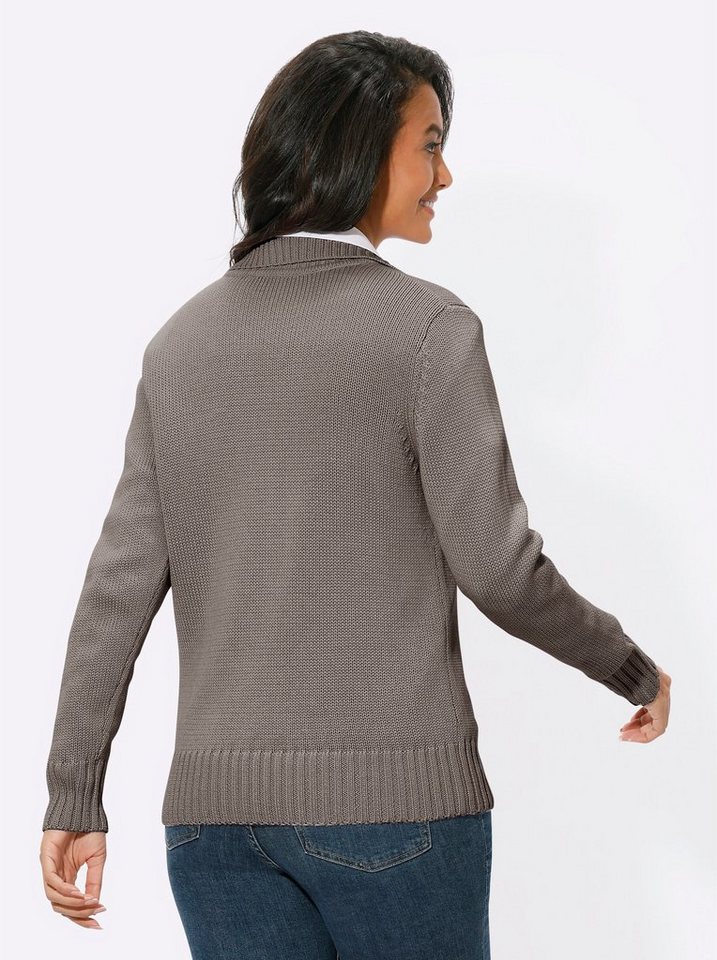 Witt Strickjacke Strickjacke Langarm Materialmix – Bild 2 von 4
