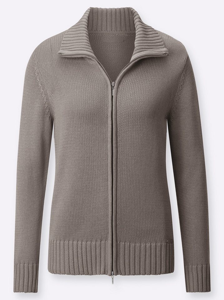 Witt Strickjacke Strickjacke Langarm Materialmix – Bild 4 von 4