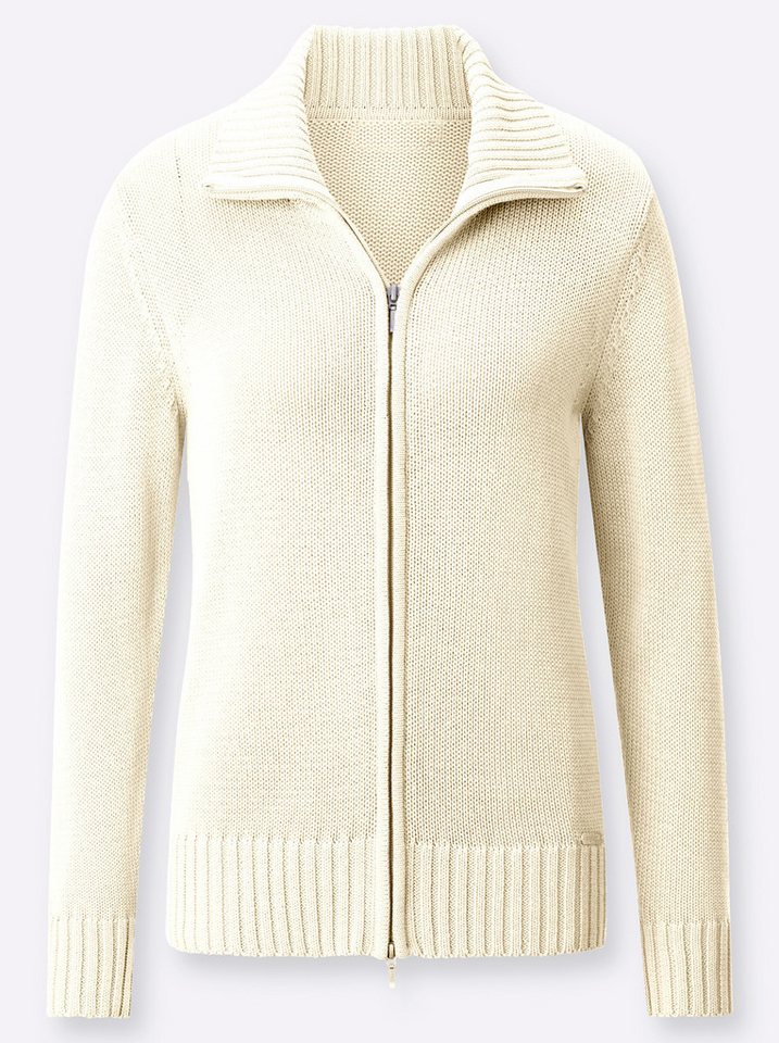 Witt Strickjacke Strickjacke Langarm Materialmix – Bild 4 von 4