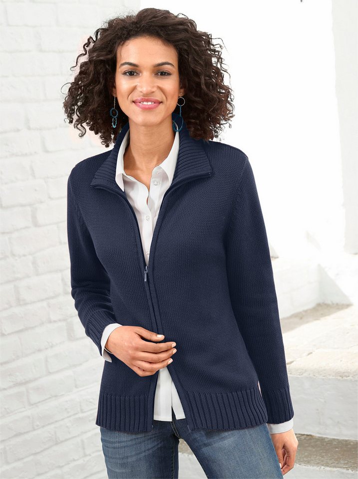 Witt Strickjacke Strickjacke Langarm Materialmix – Bild 3 von 4