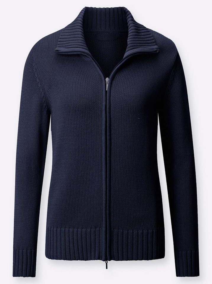 Witt Strickjacke Strickjacke Langarm Materialmix – Bild 4 von 4