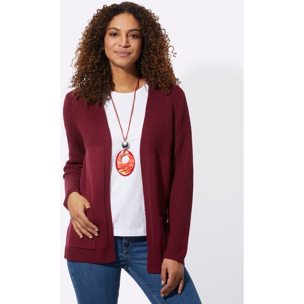 Witt Strickjacke Strickjacke Langarm Ripp
