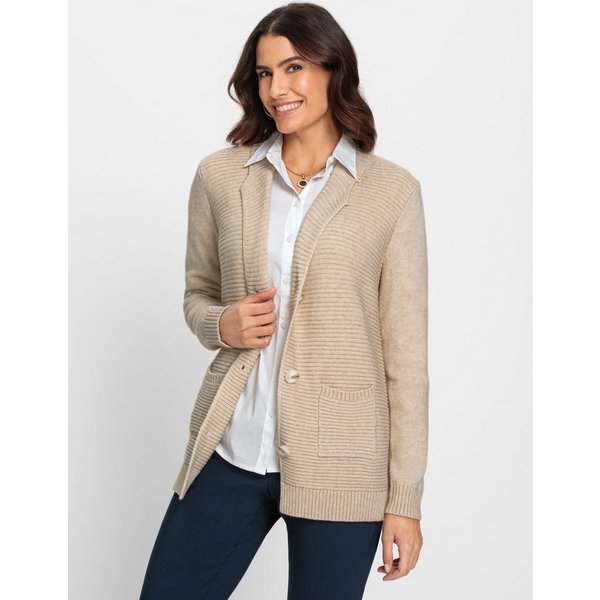 Witt Strickjacke Strickjacke Langarm Ripp