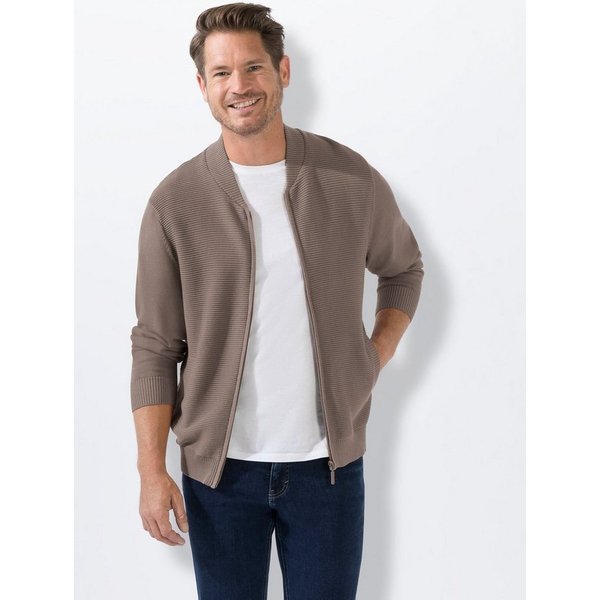 Witt Strickjacke Strickjacke Langarm Ripp, Strukturstrick