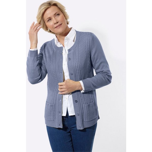 Witt Strickjacke Strickjacke Langarm Zopfmuster
