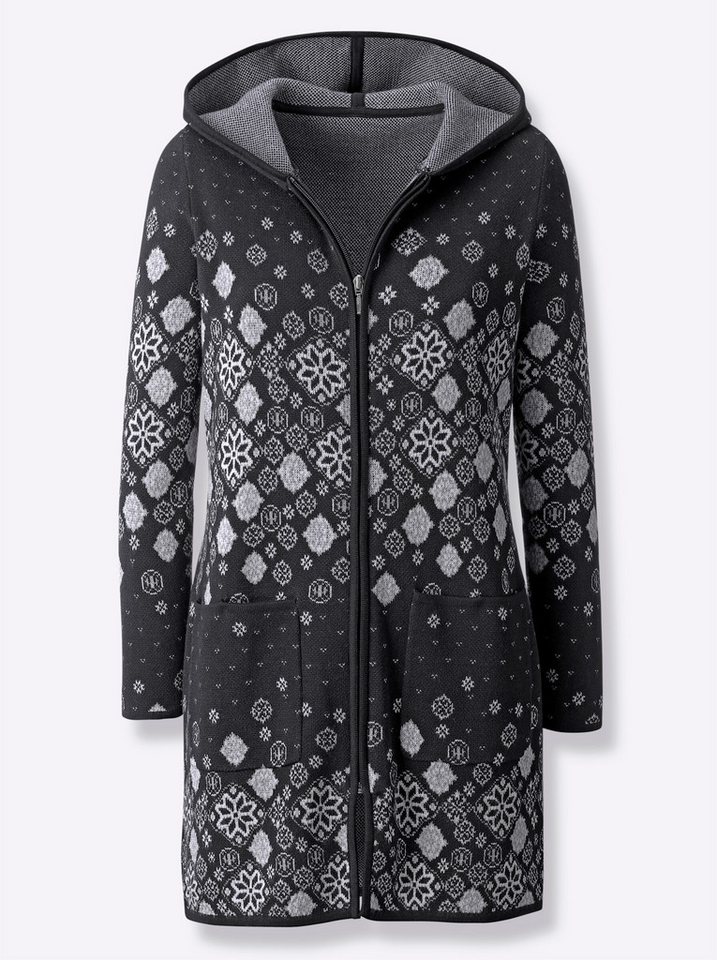 Witt Strickjacke Long-Strickjacke Langarm Jacquard – Bild 2 von 2