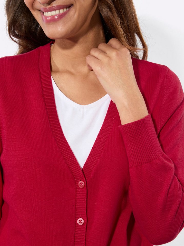 Witt Strickjacke Long-Strickjacke Langarm Jersey – Bild 4 von 5