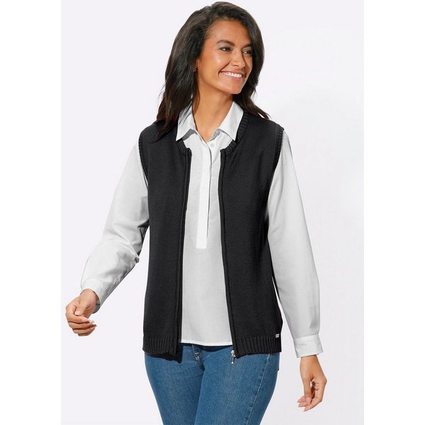 Witt Strickjacke Strickweste Ärmellos Jersey