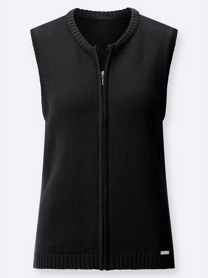 Witt Strickjacke Strickweste Ärmellos Jersey – Bild 4 von 4