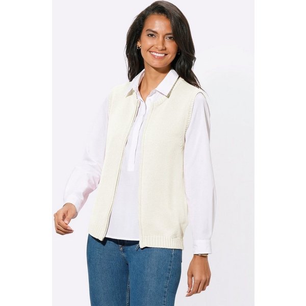 Witt Strickjacke Strickweste Ärmellos Jersey