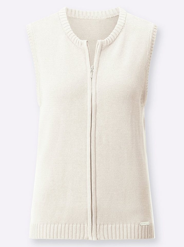 Witt Strickjacke Strickweste Ärmellos Jersey – Bild 3 von 3