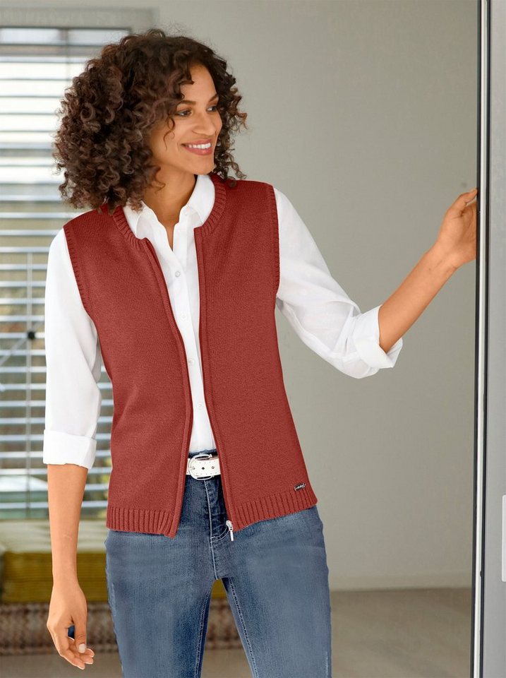 Witt Strickjacke Strickweste Ärmellos Jersey – Bild 3 von 4