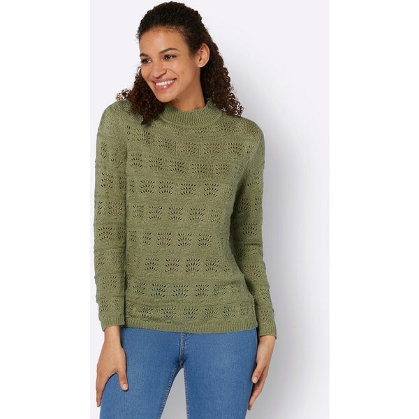 Witt Strickpullover Ajour-Pullover Langarm Ajourstrick, Strukturstrick
