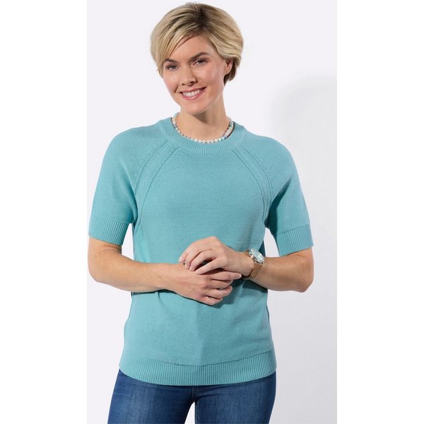 Witt Strickpullover Kurzarm-Pullover Kurzarm Links-Strick
