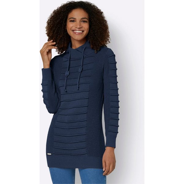 Witt Strickpullover Longpullover Langarm Strukturstrick