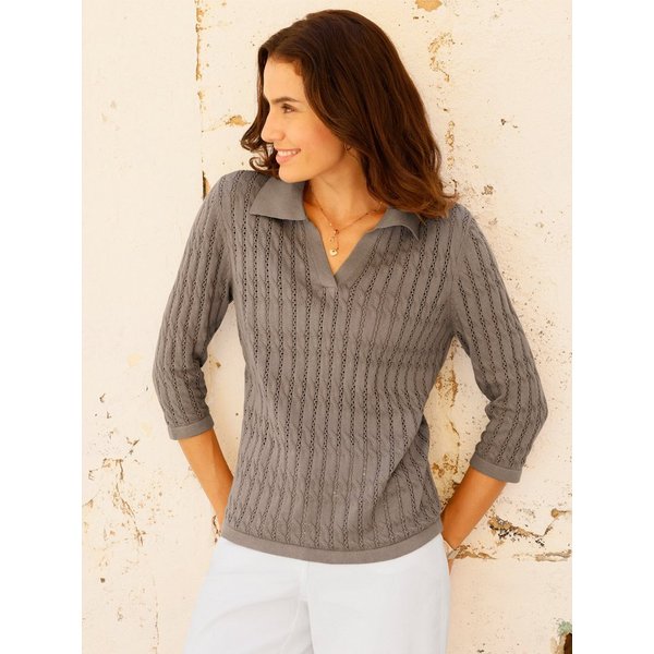 Witt Strickpullover Polopullover 3/4-Arm