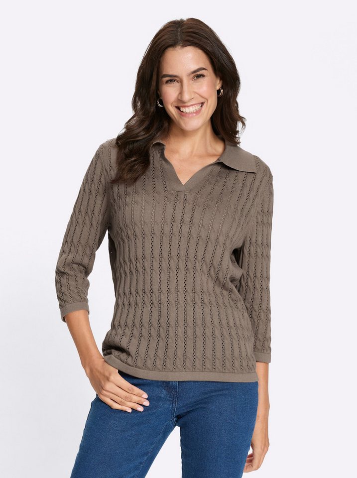 Witt Strickpullover Polopullover 3/4-Arm – Bild 3 von 5