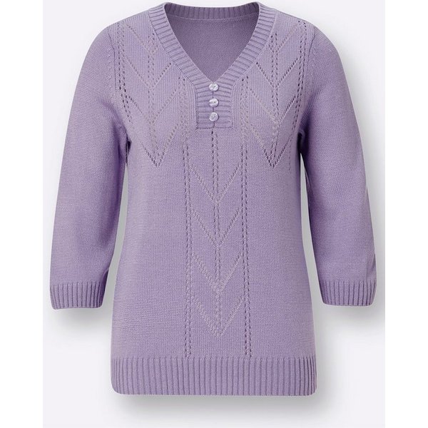 Witt Strickpullover Pullover 3/4-Arm Ajourstrick