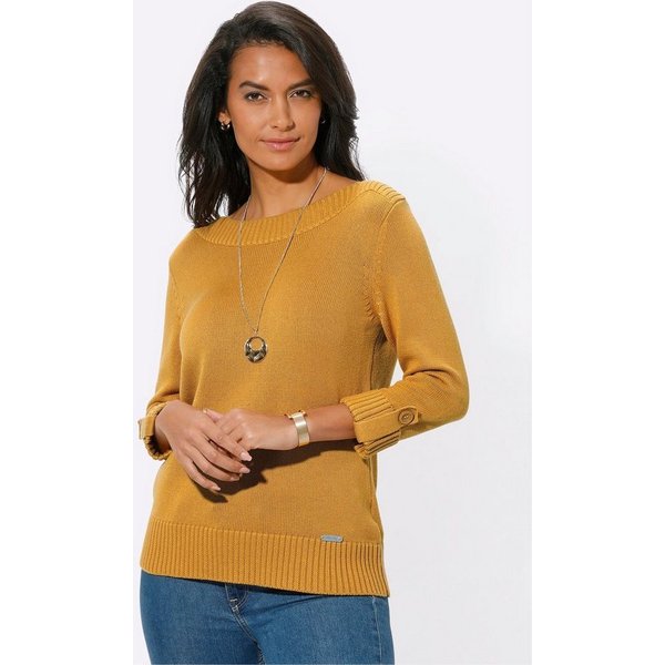 Witt Strickpullover Pullover 3/4-Arm Materialmix