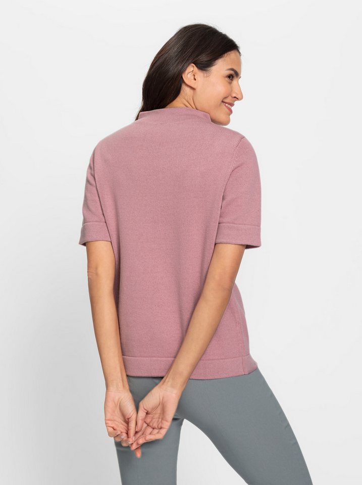 Witt Strickpullover Pullover Kurzarm Jersey aus Baumwolle, mit Halbarm – Bild 2 von 3